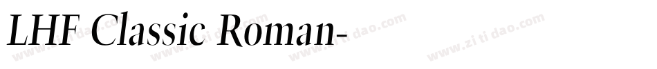 LHF Classic Roman字体转换